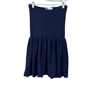Zara Women's Navy Strapless Flowy Tunic Tube Top Size M NWOT